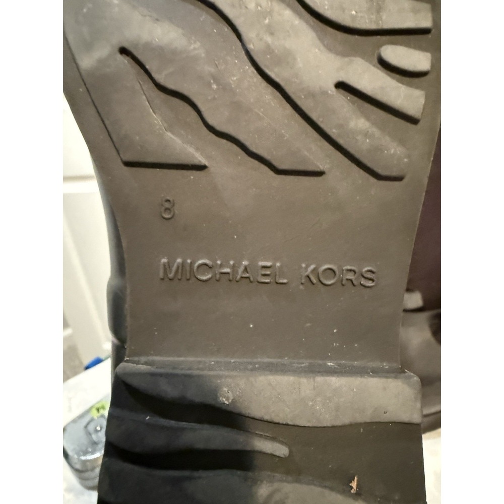 Michael Kors Women Black Tall Rain/Snow Boots US size 8 Rubber Neoprene Boots - Picture 6 of 7